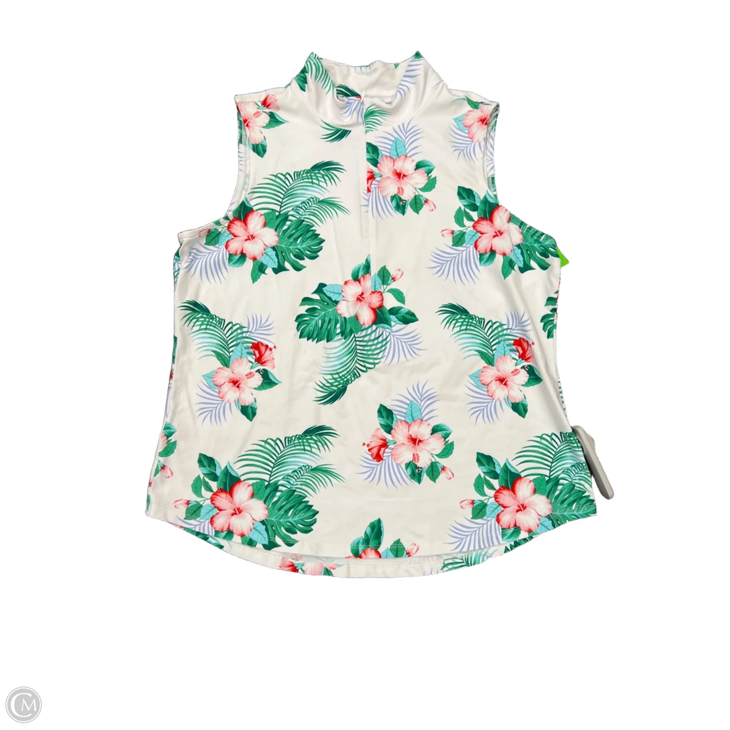 Athletic Tank Top By Tommy Bahama In Floral Print, Size: L
