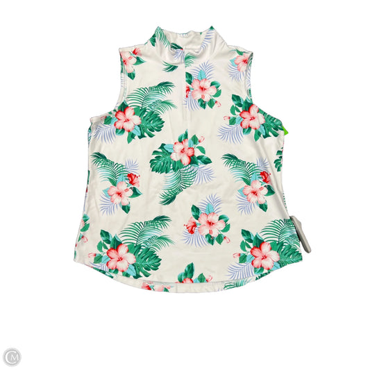 Athletic Tank Top By Tommy Bahama In Floral Print, Size: L
