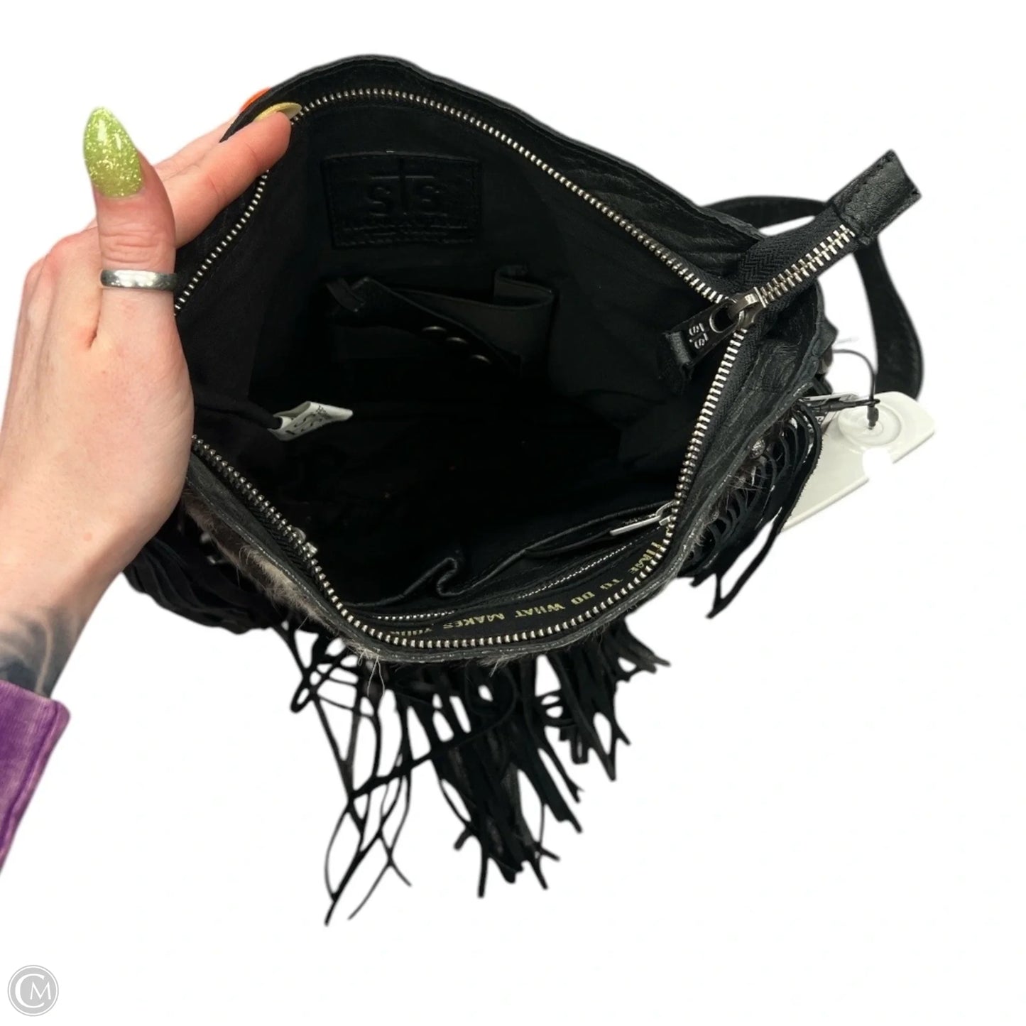 Crossbody Leather By Cmc, Size: Medium