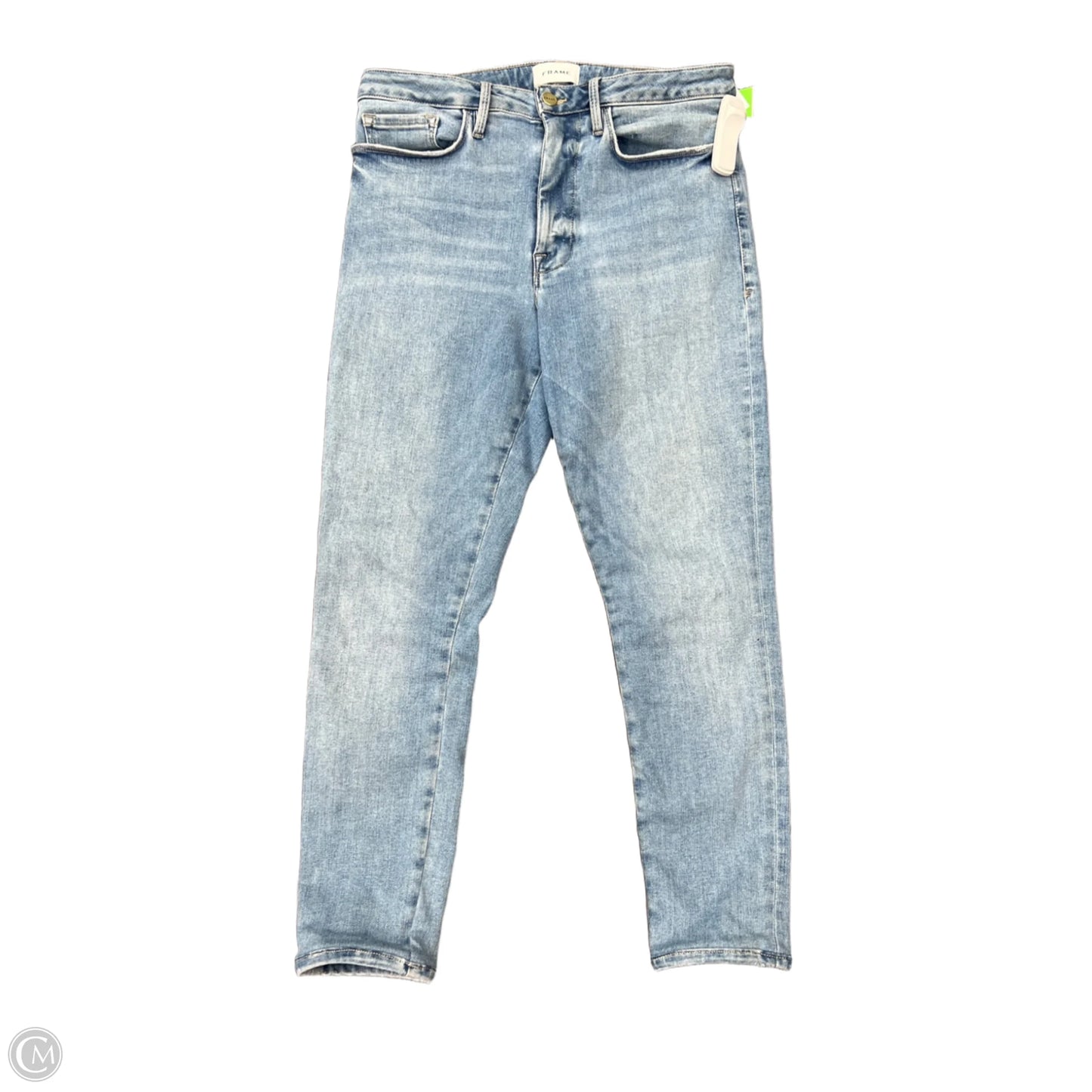 Jeans Skinny By Frame In Blue, Size: 10