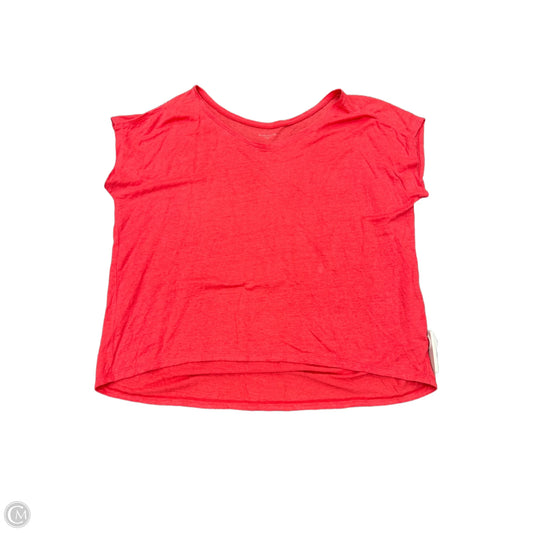 Top Short Sleeve Designer By Eileen Fisher In Red, Size: Xl