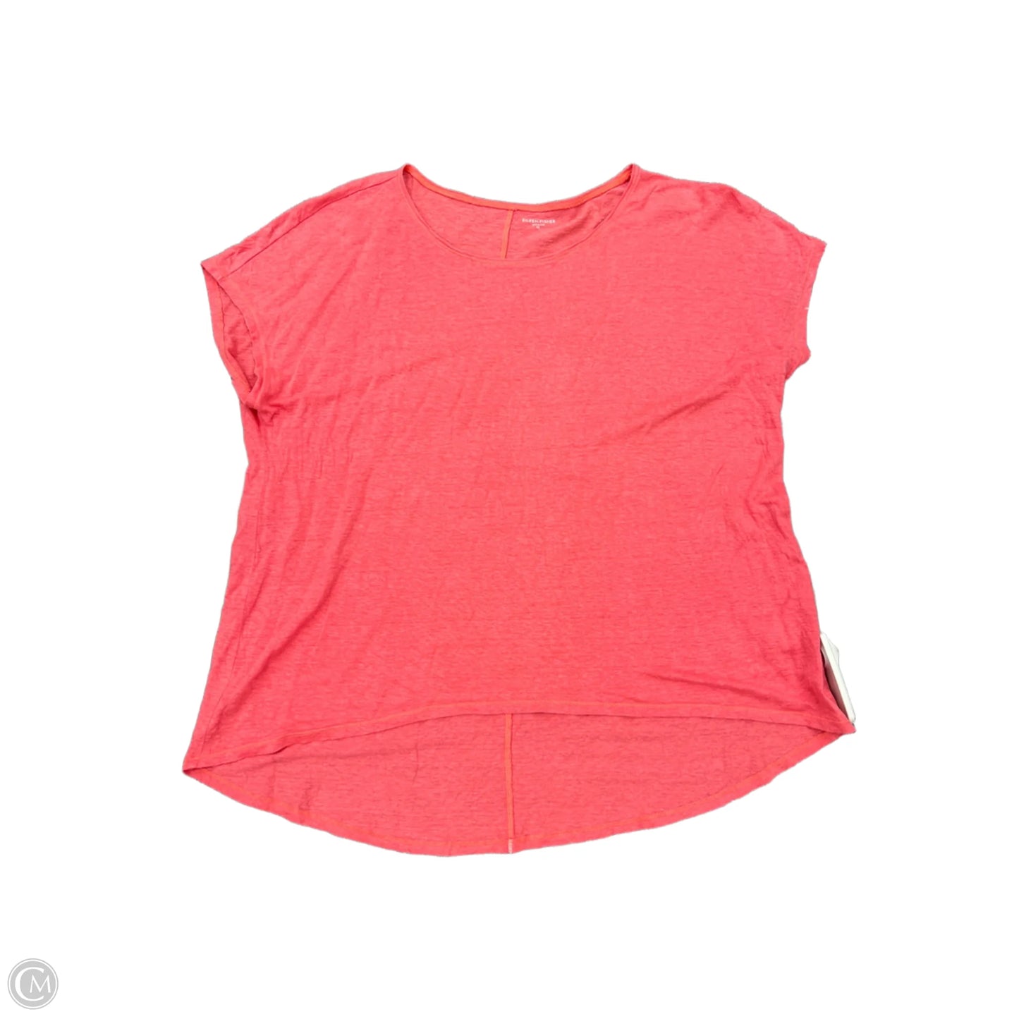 Top Short Sleeve Designer By Eileen Fisher In Red, Size: Xl