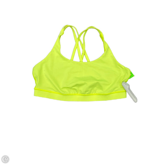 Athletic Bra By Lululemon In Yellow, Size: 12