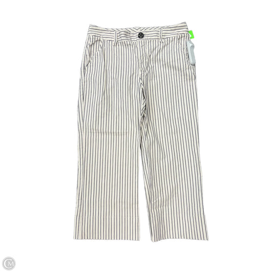 Pants Cropped By Cabi In Striped Pattern, Size: 6