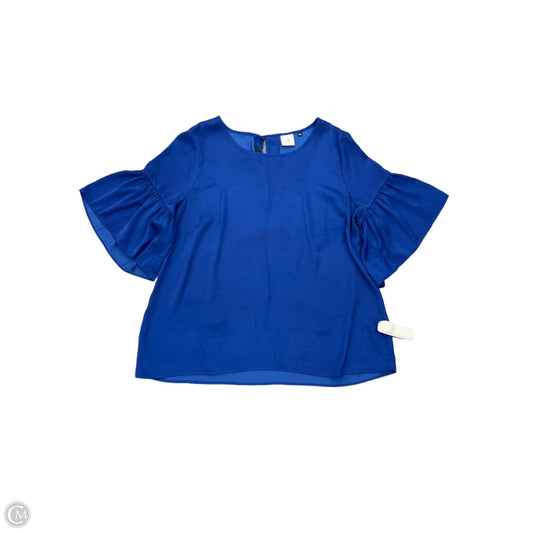 Top Short Sleeve By Cabi In Blue, Size: L