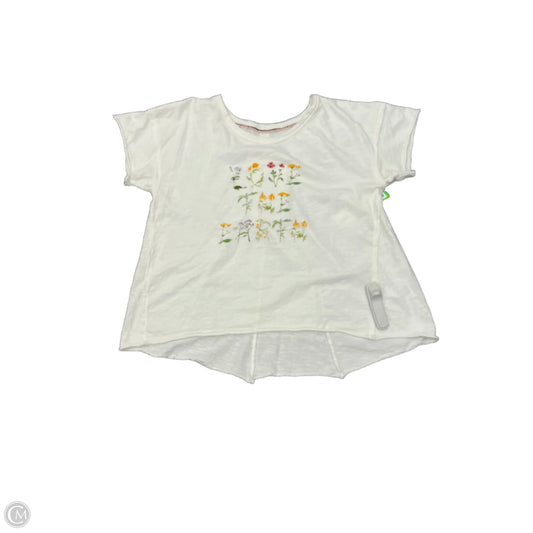 Top Short Sleeve By Anthropologie In White, Size: S