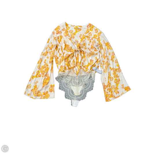 Bodysuit By Free People In Yellow, Size: Xs