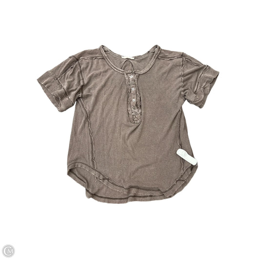 Top Short Sleeve By We The Free In Brown, Size: Xs