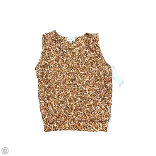 Top Sleeveless By Evereve In Orange, Size: Xs