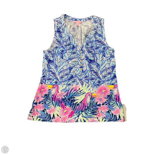 Top Sleeveless Designer By Lilly Pulitzer In Blue, Size: S