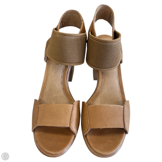 Sandals Heels Block By Sorel In Brown, Size: 7.5