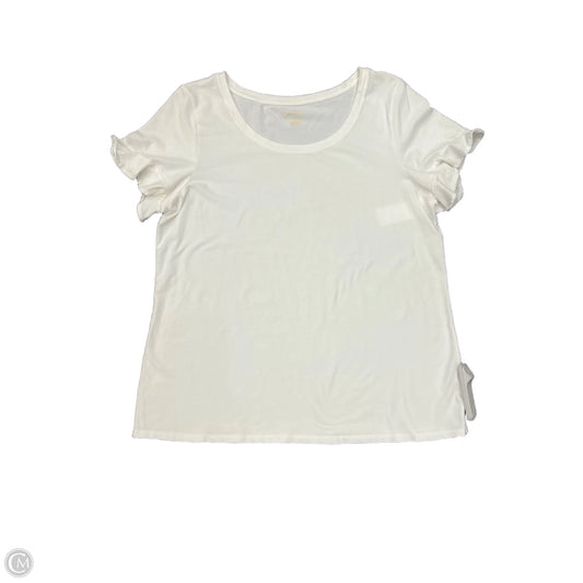 Top Short Sleeve Designer By Lilly Pulitzer In White, Size: Xs
