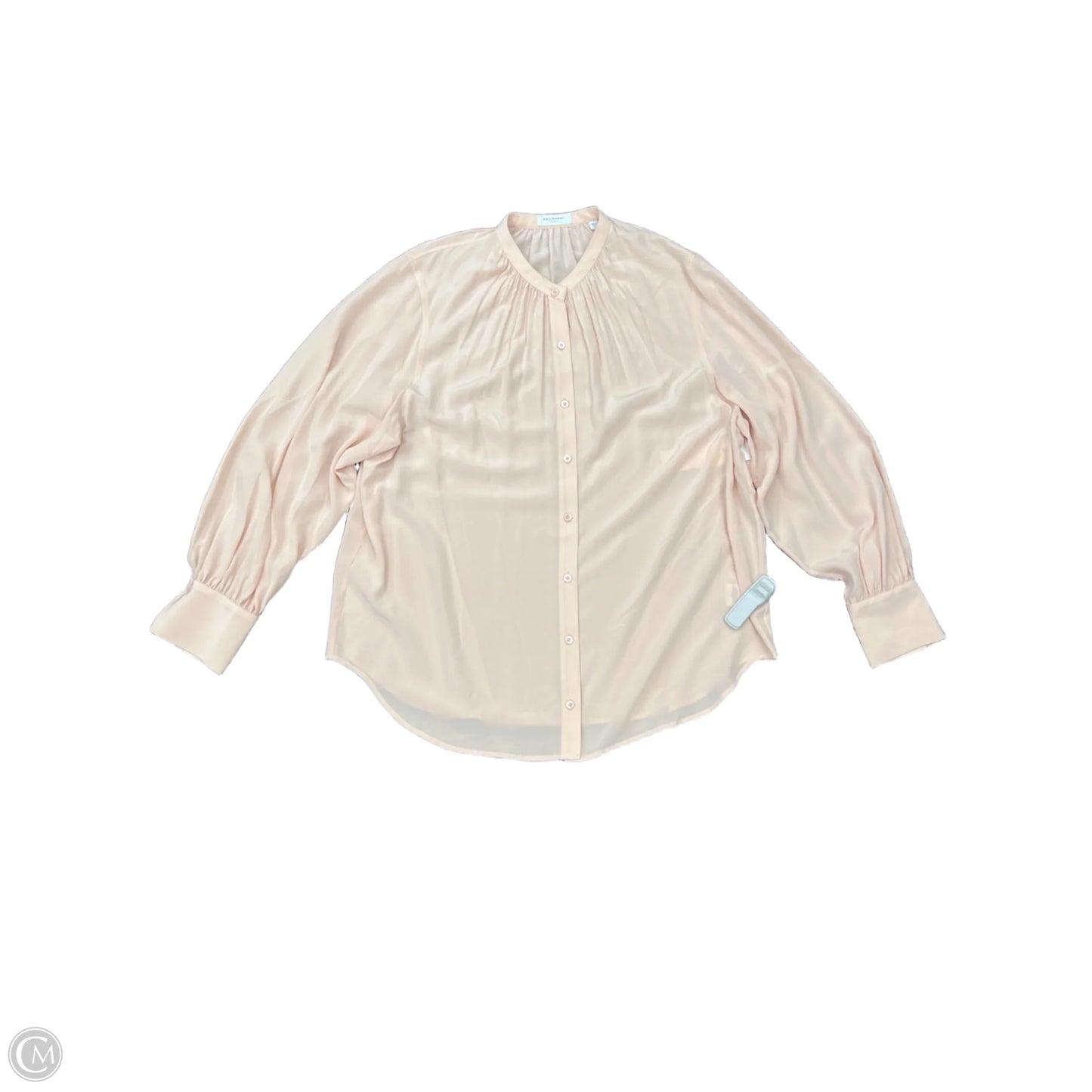 Top Long Sleeve By Equipment In Peach, Size: Xl