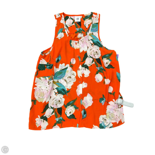 Top Sleeveless By Cabi In Orange, Size: S