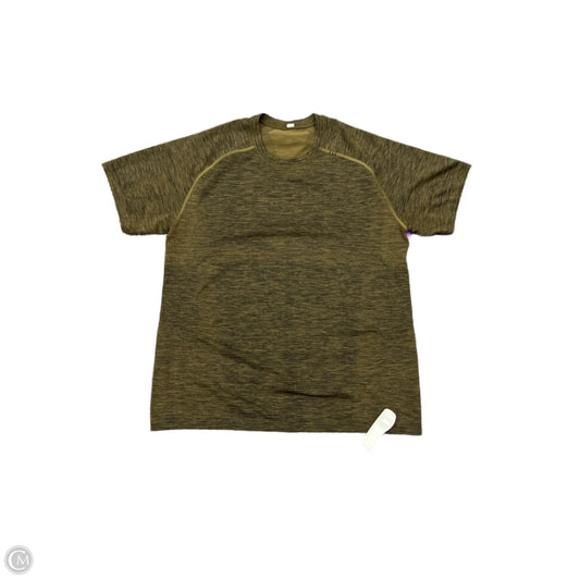 Athletic Top Short Sleeve By Lululemon In Green, Size: L