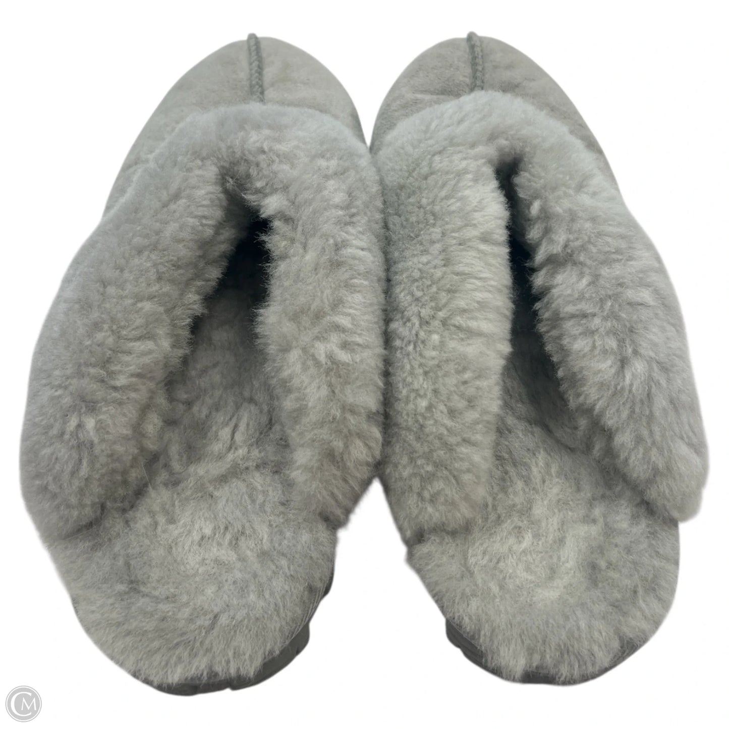 Slippers Designer By Ugg In Grey, Size: 8