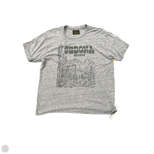 Top Short Sleeve By Cmb In Grey, Size: M