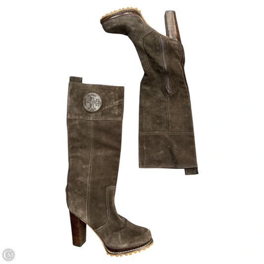 Boots Designer By Tory Burch In Brown, Size: 8.5