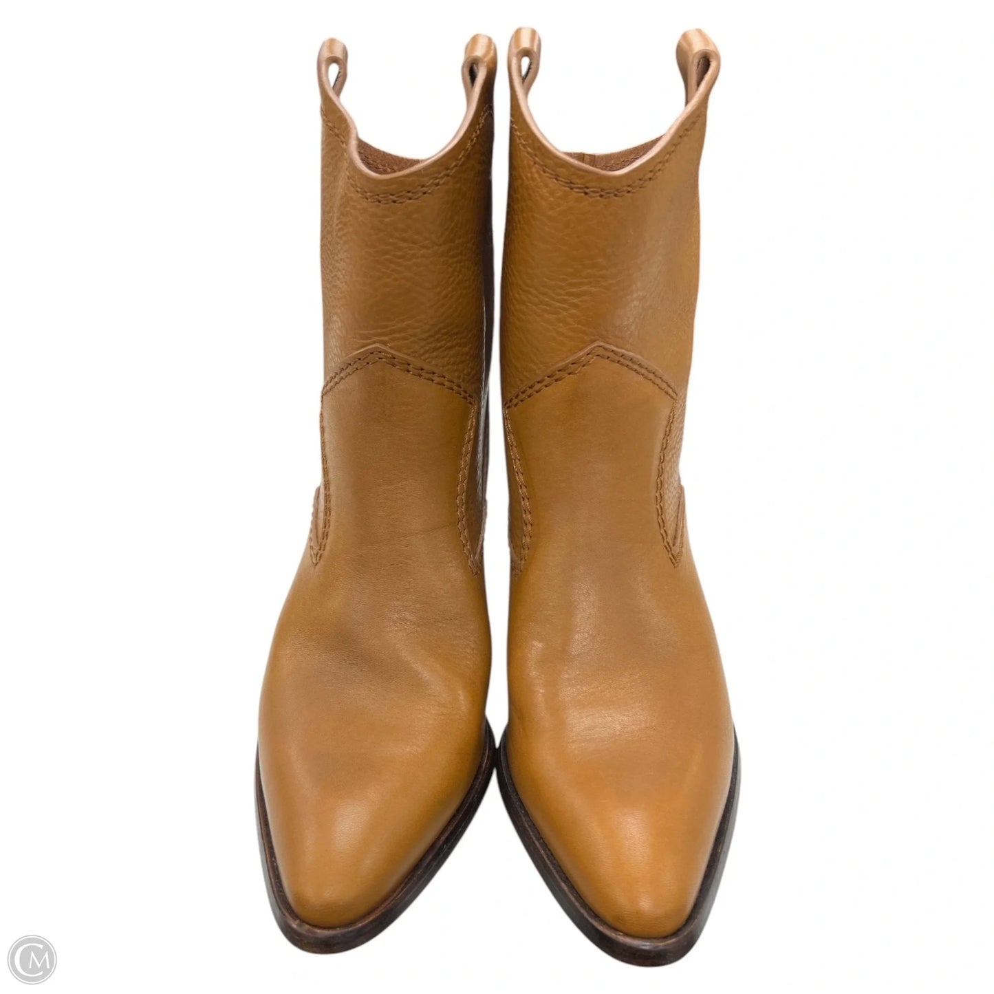 Boots Ankle Heels By Cma In Brown, Size: 8.5