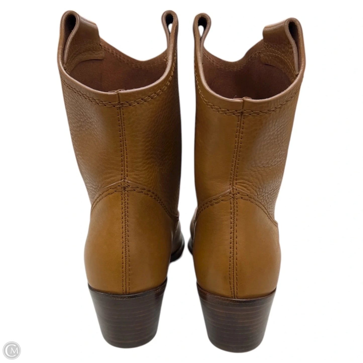 Boots Ankle Heels By Cma In Brown, Size: 8.5