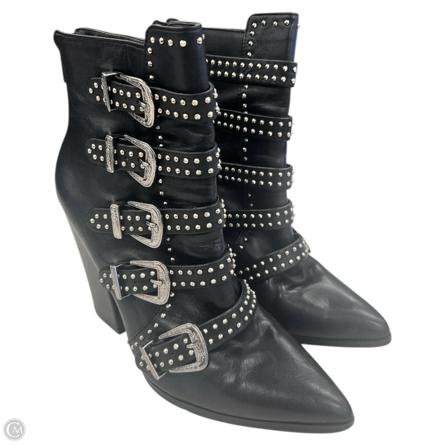 Boots Ankle Heels By Steve Madden In Black, Size: 10