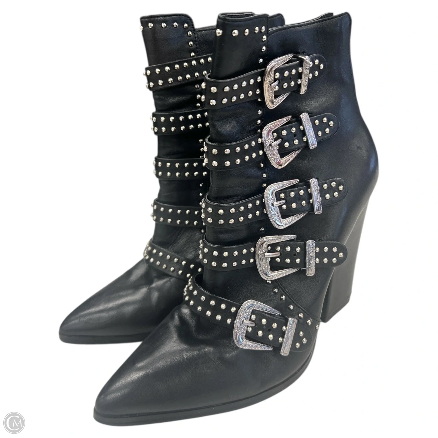 Boots Ankle Heels By Steve Madden In Black, Size: 10