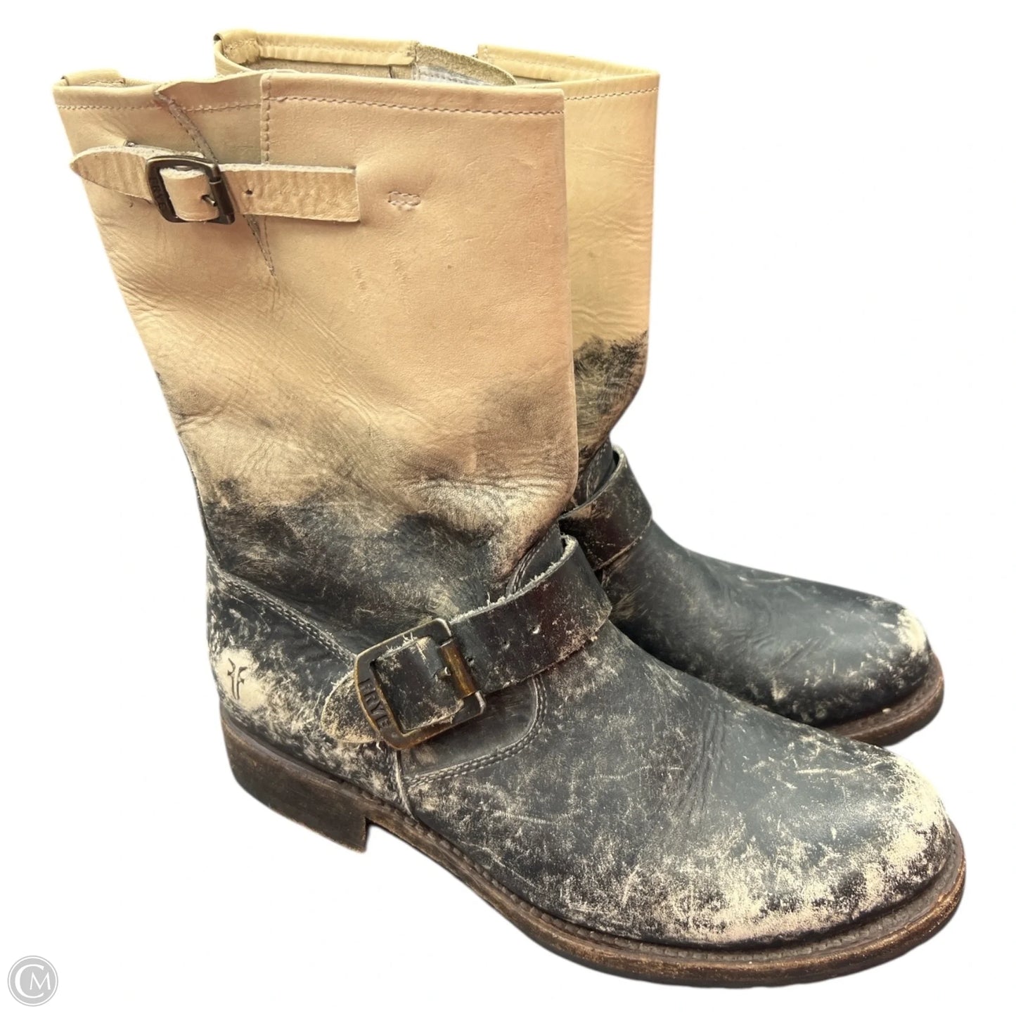 Boots Designer By Frye In Black, Size: 8