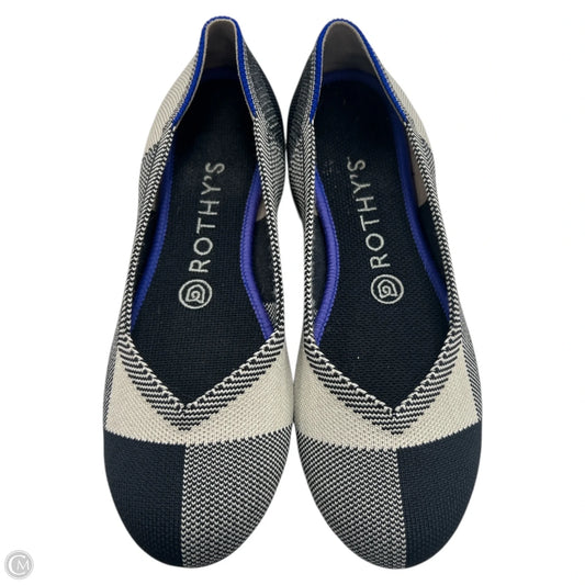 Shoes Flats By Rothys In Black & Cream, Size: 6.5