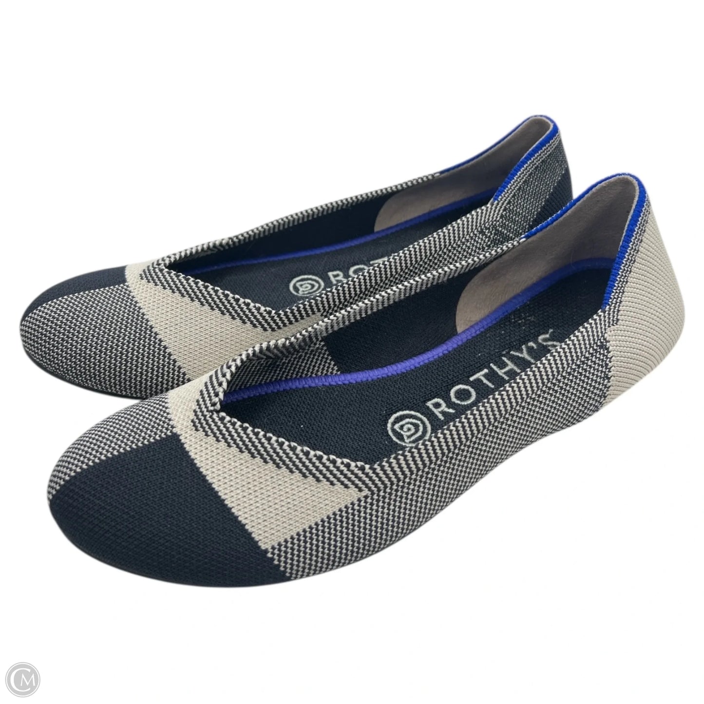 Shoes Flats By Rothys In Black & Cream, Size: 6.5