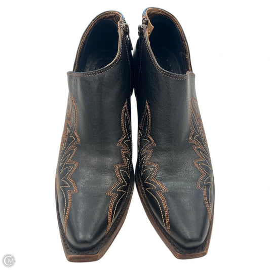 Boots Ankle Heels By Ariat In Brown, Size: 9