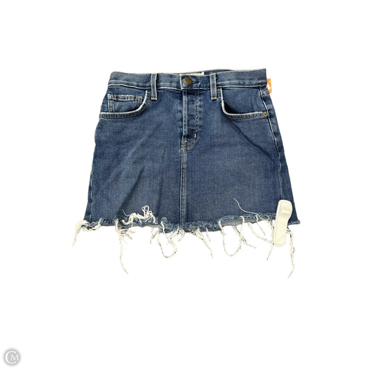 Skirt Mini & Short By Current Elliott In Blue Denim, Size: 2