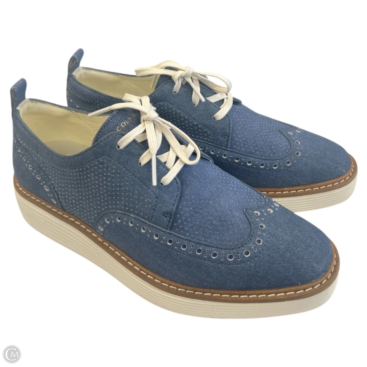 Shoes Heels Platform By Cole-haan In Blue, Size: 6.5