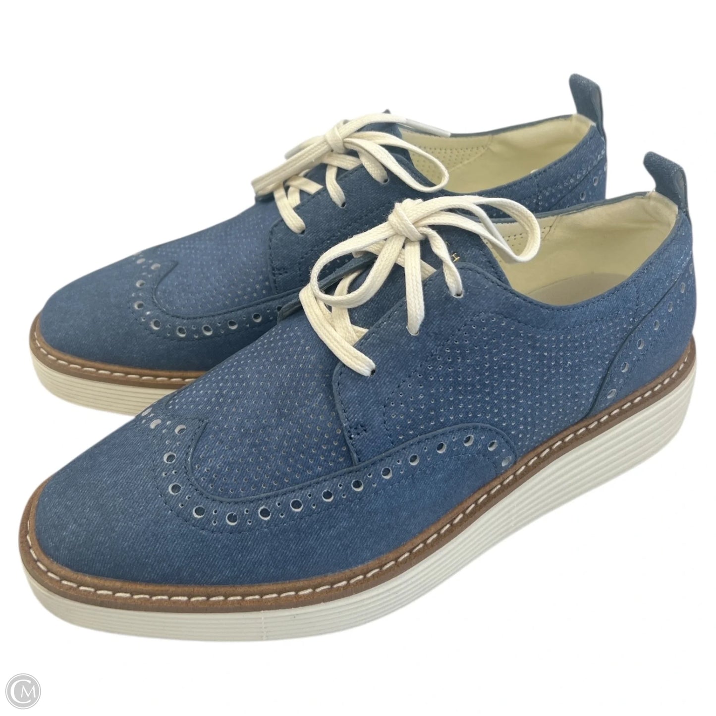 Shoes Heels Platform By Cole-haan In Blue, Size: 6.5