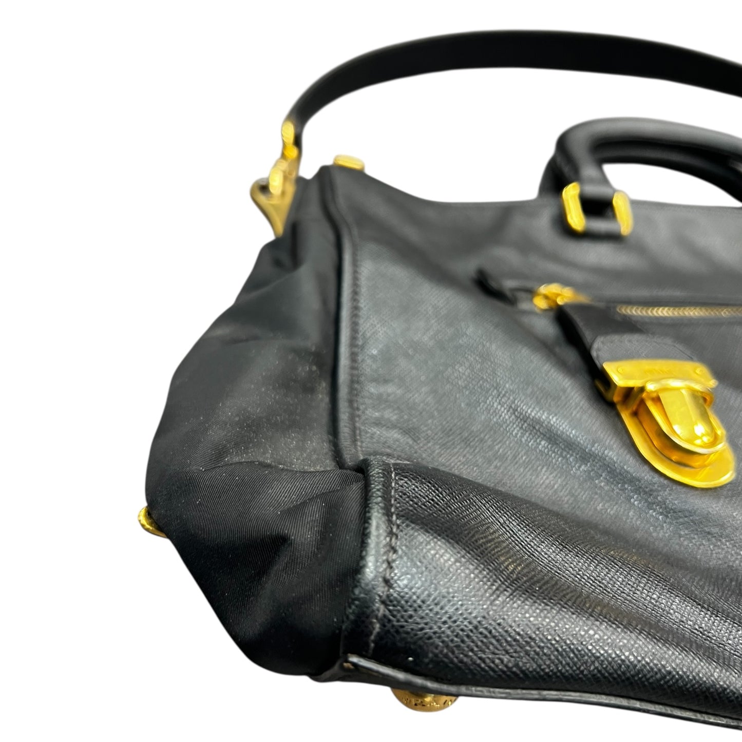 Handbag Luxury Designer By Prada In Black, Size:Large