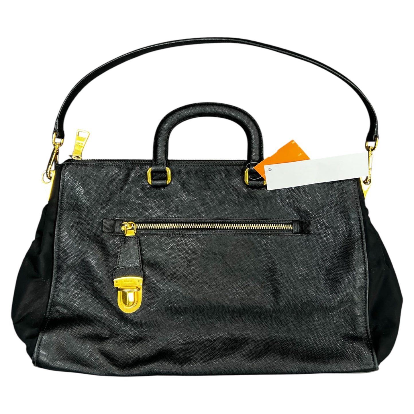 Handbag Luxury Designer By Prada In Black, Size:Large