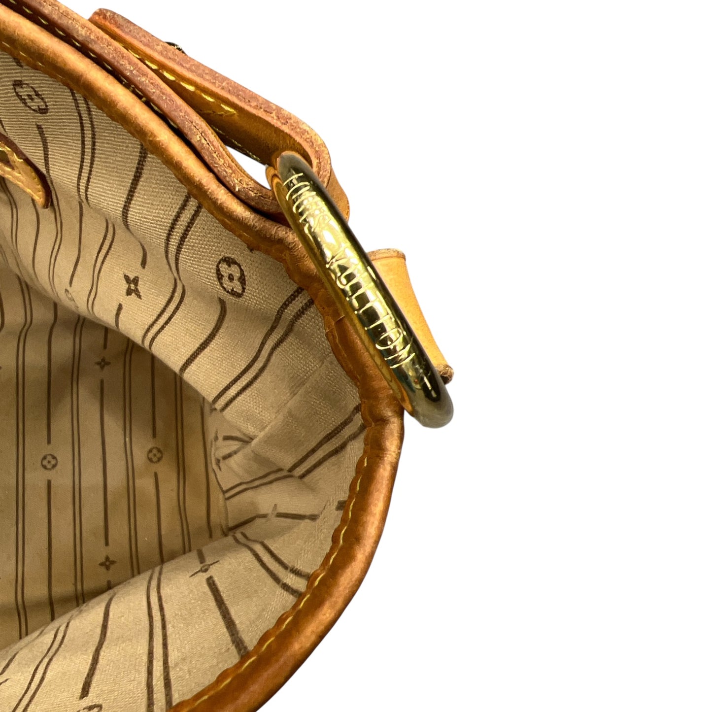 Handbag Luxury Designer By Louis Vuitton In Brown, Size:Large