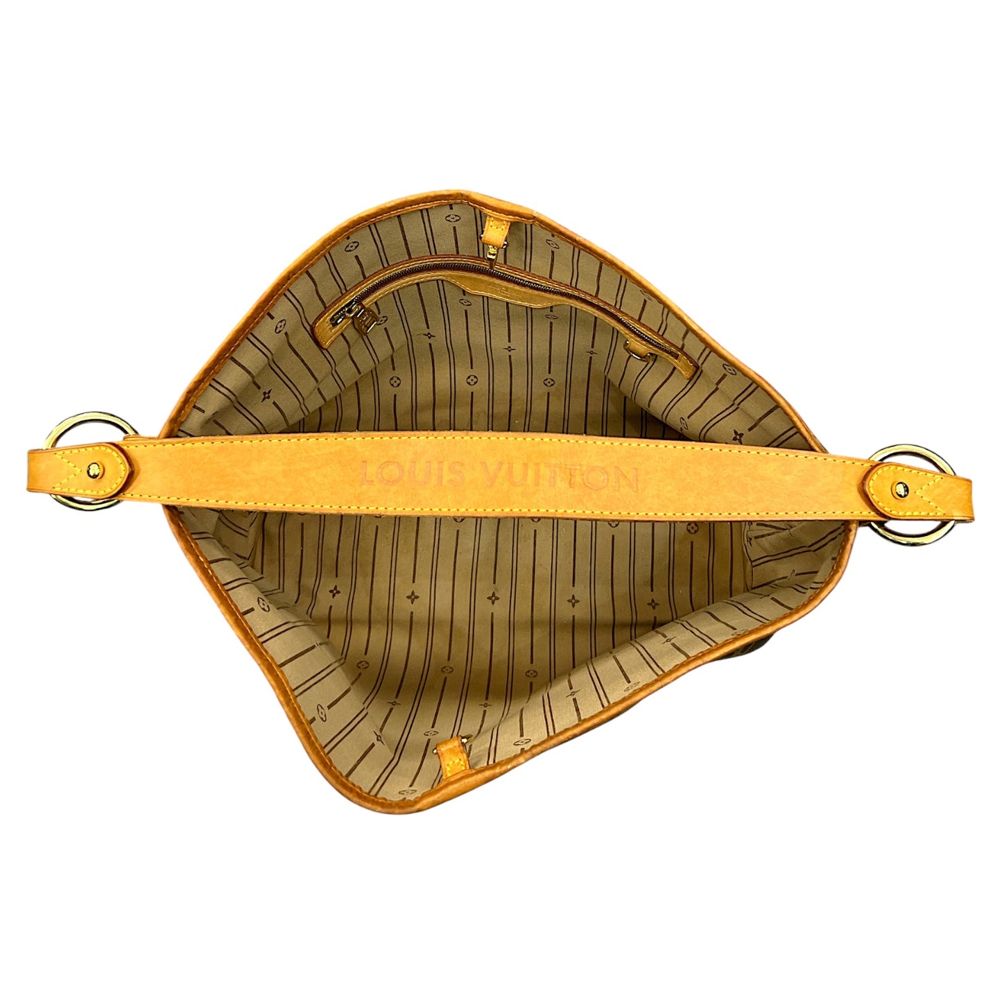 Handbag Luxury Designer By Louis Vuitton In Brown, Size:Large