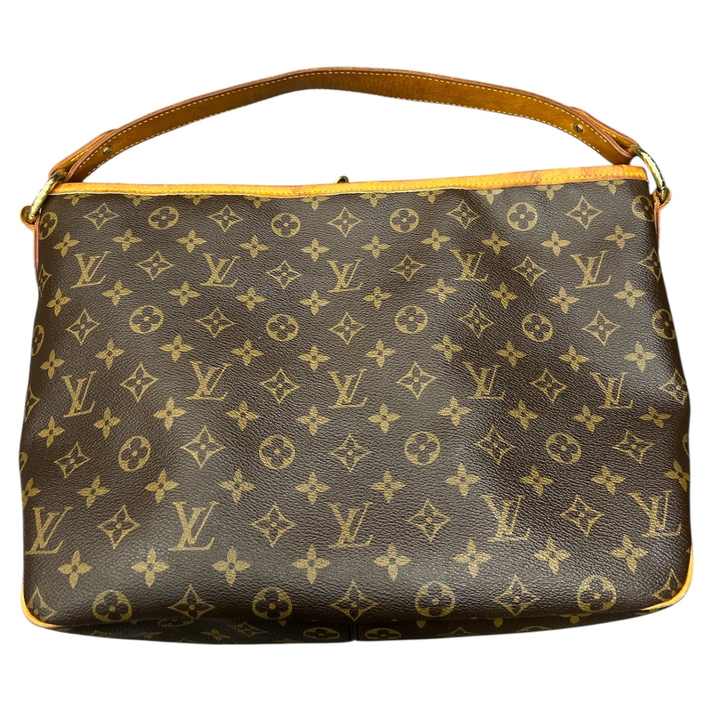 Handbag Luxury Designer By Louis Vuitton In Brown, Size:Large