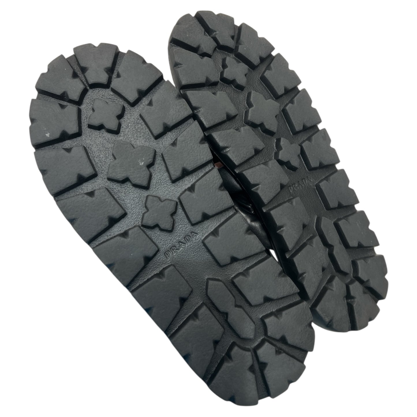 Sandals Luxury Designer By Prada In Black, Size:11