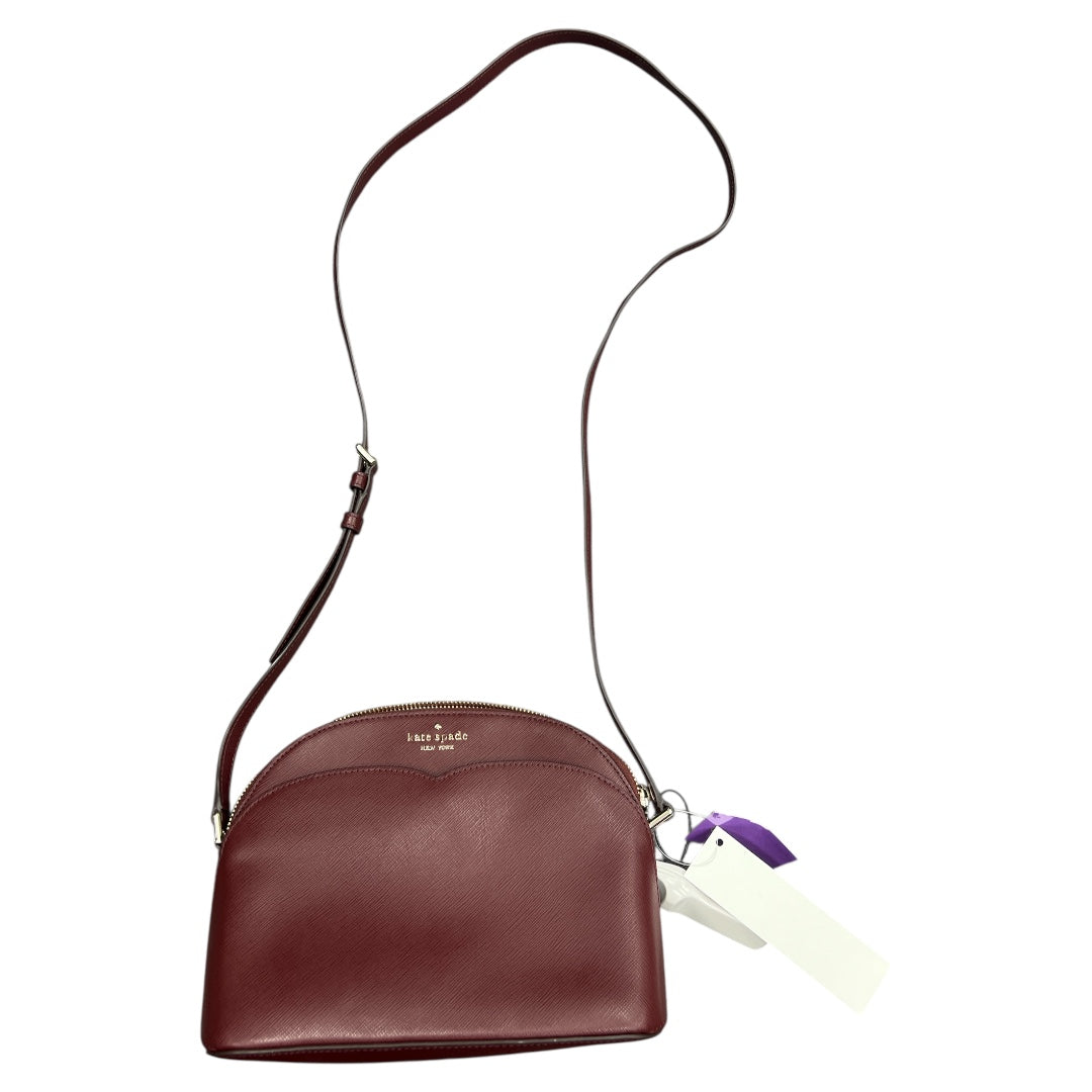 Crossbody Designer By Kate Spade In Maroon, Size:Small