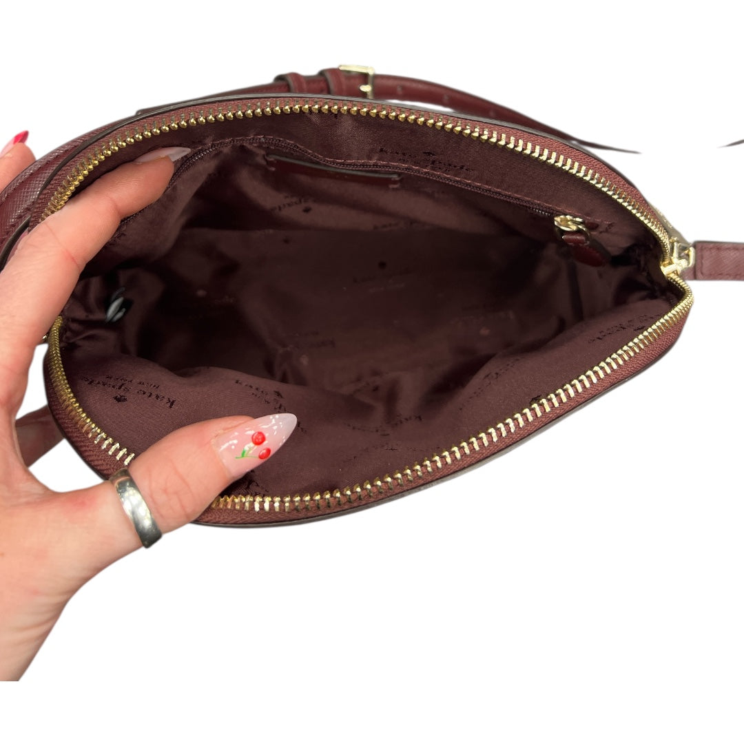 Crossbody Designer By Kate Spade In Maroon, Size:Small