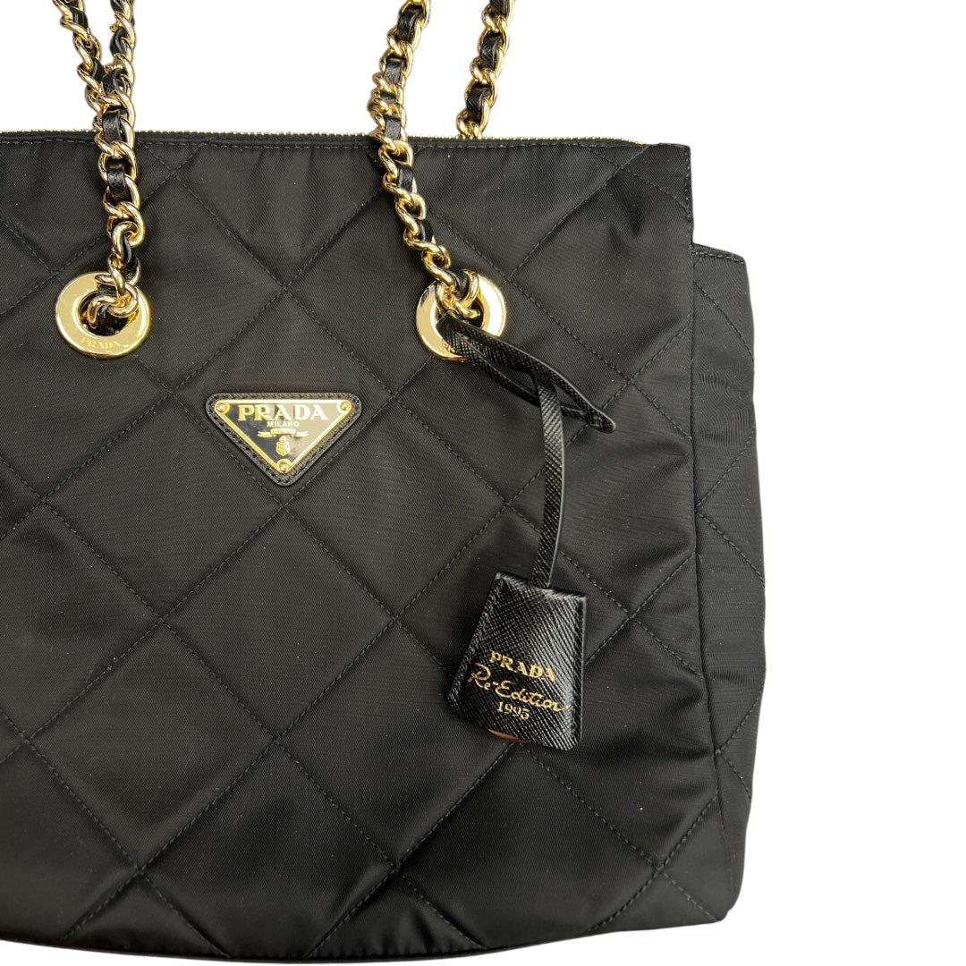 Handbag Luxury Designer By Prada In Black, Size:Medium