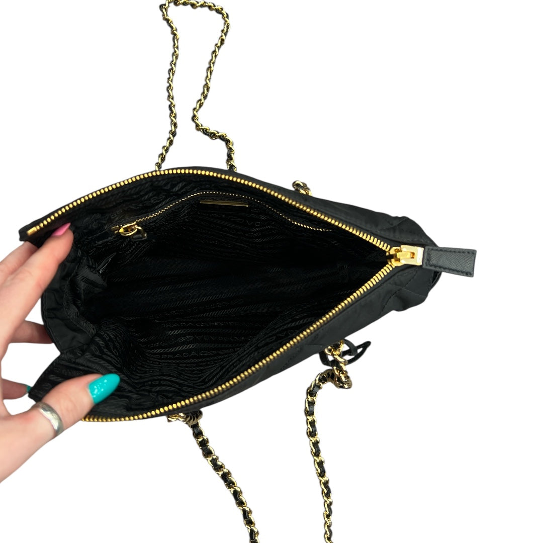 Handbag Luxury Designer By Prada In Black, Size:Medium