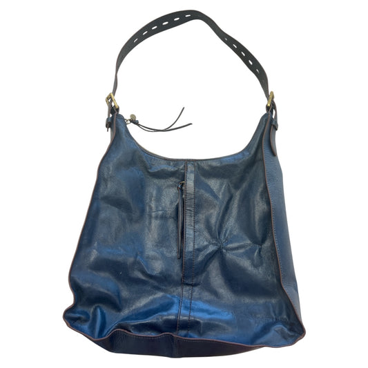 Handbag Leather By Hobo Intl In Blue, Size:Medium