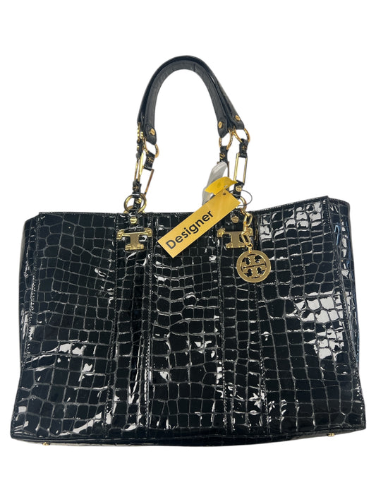 Handbag Designer By Tory Burch In Black, Size:Large
