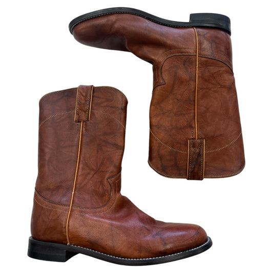 Boots Western By Justin In Brown, Size:8