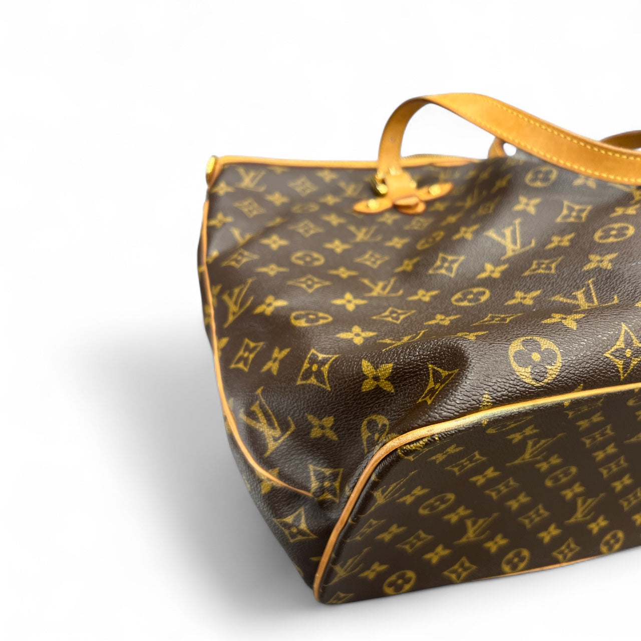 Handbag Luxury Designer By Louis Vuitton In Brown, Size:Large