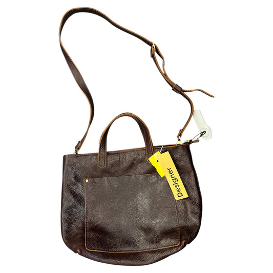 Crossbody Leather By Portland Leather In Brown, Size:Large