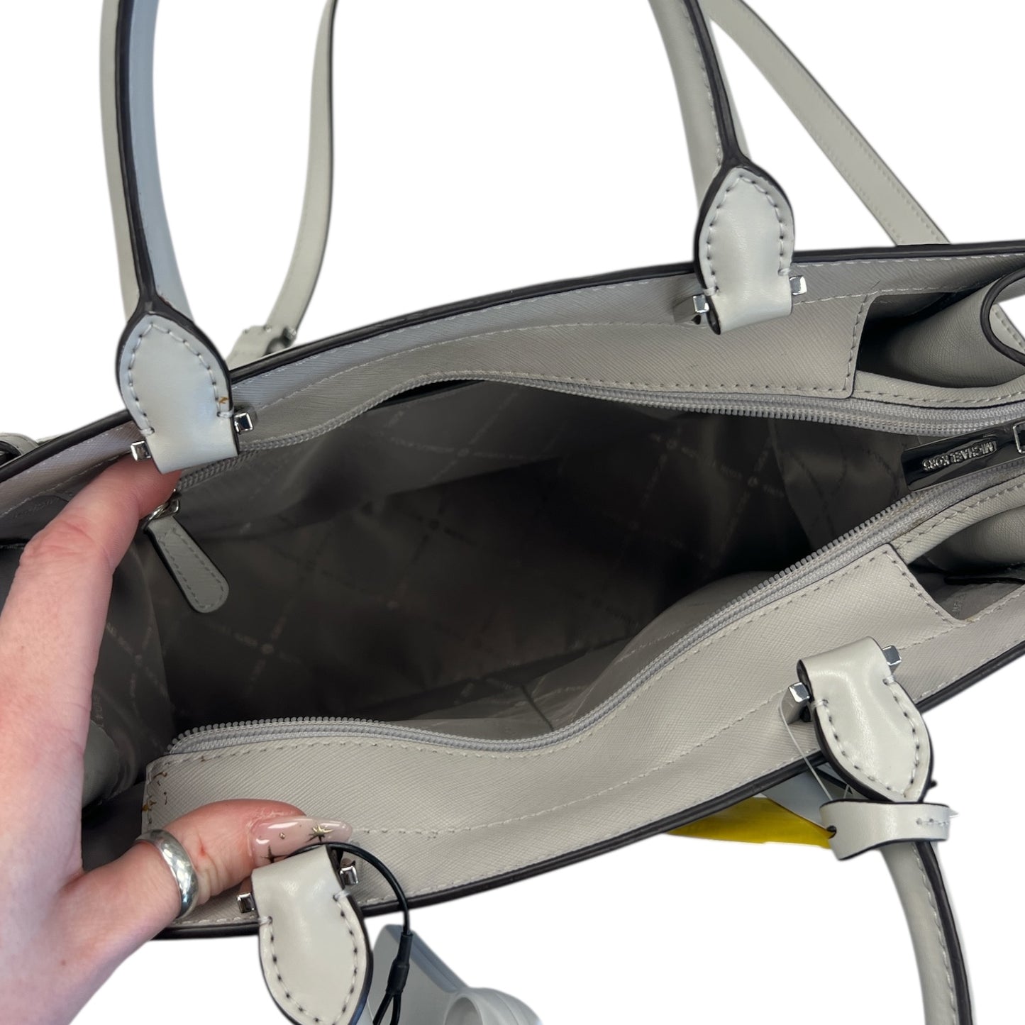 Handbag Designer By Michael Kors In Grey, Size:Medium