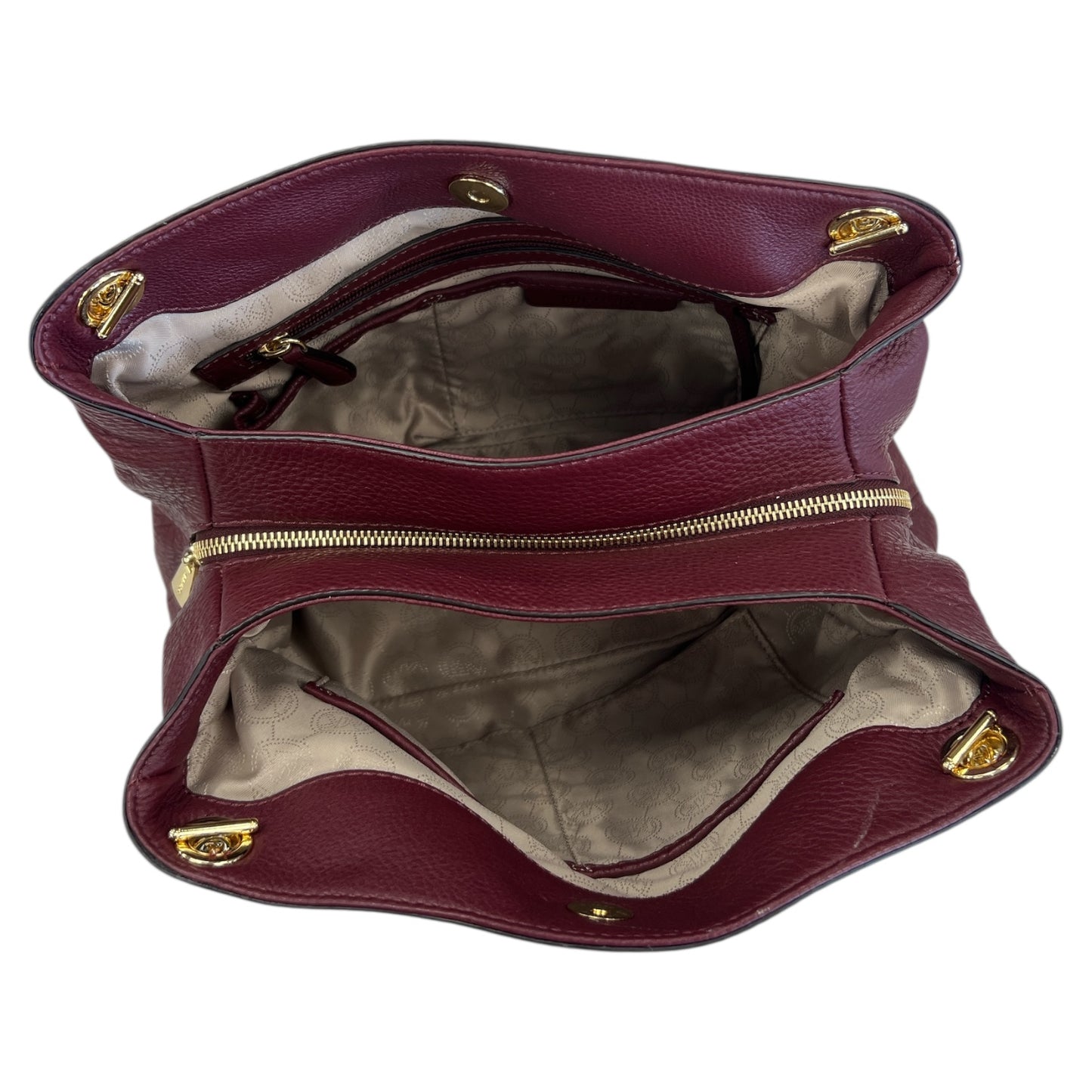 Handbag Designer By Michael Kors In Maroon, Size:Medium